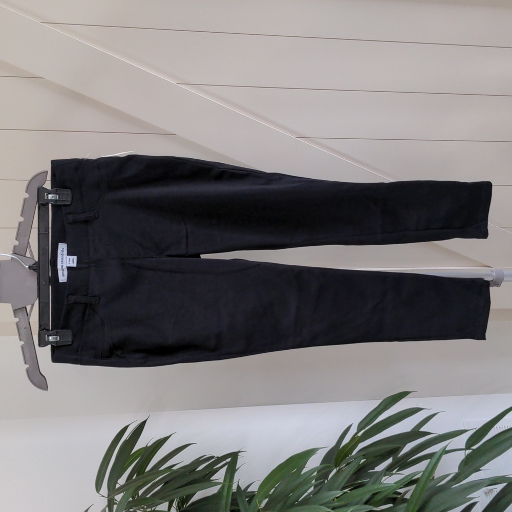 Amazon essentials women's black short skinny dress pants